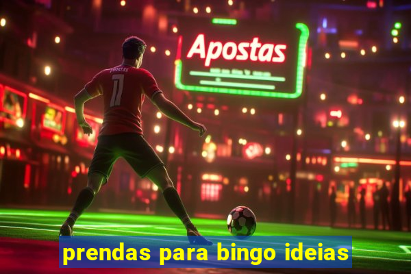 prendas para bingo ideias